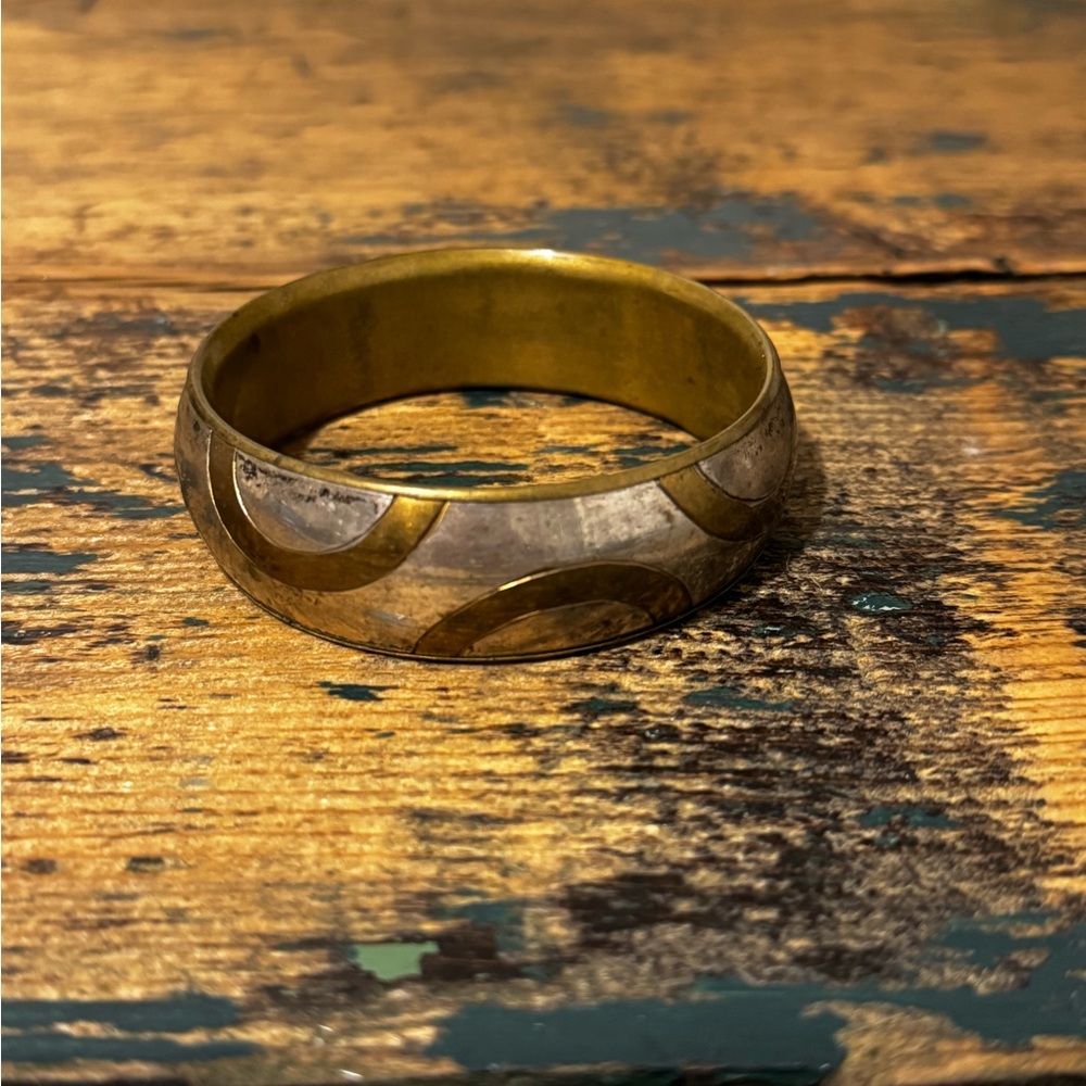 Brass Two-Tone Bracelet